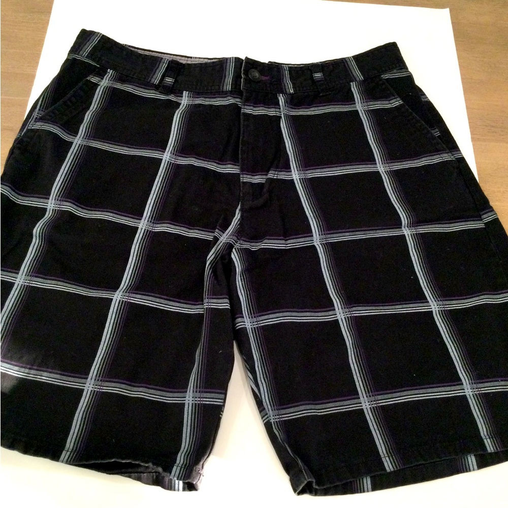 OP Men’s Black with Pattern Shorts Sz 38
